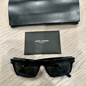 Saint Laurent SL 246-001 New Wave Black Unisex Narrow Sunglasses